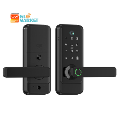 Glomarket Tuya Wifi Sleutelloze Deadbolt Lock Serraduras Electric Handle Voordeur slot Met Keypad Smart Fingerprint Digitaal slot