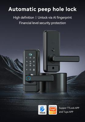 Glomarket Tuya Wifi Sleutelloze Deadbolt Lock Serraduras Electric Handle Voordeur slot Met Keypad Smart Fingerprint Digitaal slot