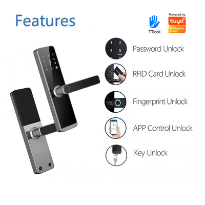 Glomarket Groothandel Fabrieksprijs Intelligente vingerafdruk Handle Lock Sleutelloos Digitaal Hotel Tuya App Smart Digitaal Door Lock