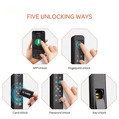 Glomarket Broken Bridge Smart Lock High-end Intelligentie Zink Alloy Tuya Wifi Vingerafdruk Waterdicht deur slot