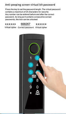 Glomarket Broken Bridge Smart Lock High-end Intelligentie Zink Alloy Tuya Wifi Vingerafdruk Waterdicht deur slot