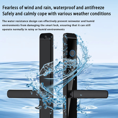 Glomarket Outdoor Aluminium Sliding Door Lock Digitaal Handle Electronic Ttlock Vingerafdruk Tuya Waterdicht slimme sloten