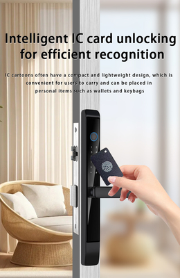 Glomarket Outdoor Aluminium Sliding Door Lock Digitaal Handle Electronic Ttlock Vingerafdruk Tuya Waterdicht slimme sloten