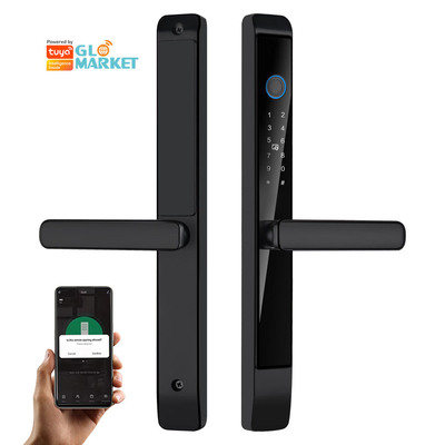 Glomarket Outdoor Aluminium Sliding Door Lock Digitaal Handle Electronic Ttlock Vingerafdruk Tuya Waterdicht slimme sloten