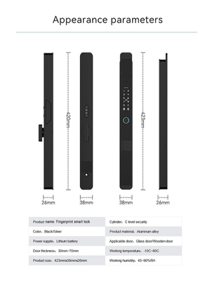 Glomarket Beveiliging Cerradura Inteligente Beveiliging Home Automatische Elektrische Wifi Vingerafdruk Digitaal Tuya Smart Door Lock