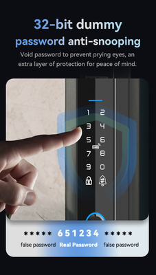 Glomarket Beveiliging Cerradura Inteligente Beveiliging Home Automatische Elektrische Wifi Vingerafdruk Digitaal Tuya Smart Door Lock