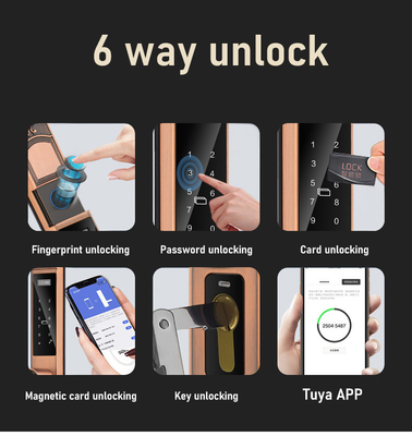 Glomarket Hof Villa Poort slot Hoge beveiliging Waterdicht Intelligent Dual Fingerprint Password Smart Lock