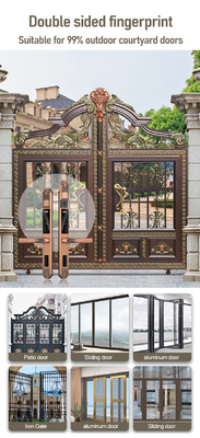 Glomarket Hof Villa Poort slot Hoge beveiliging Waterdicht Intelligent Dual Fingerprint Password Smart Lock