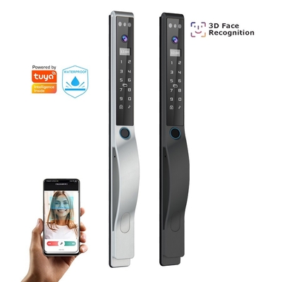 Glomarket Outdoor Electric Sleutelloze 3D gezichtsherkenning Tuya Digitale wachtwoordkaart Deur slot Waterdicht Vingerafdruk Smart Lock