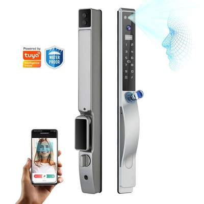 Glomarket Outdoor Electric Sleutelloze 3D gezichtsherkenning Tuya Digitale wachtwoordkaart Deur slot Waterdicht Vingerafdruk Smart Lock