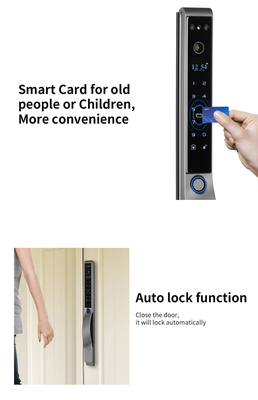 Glomarket Outdoor Electric Sleutelloze 3D gezichtsherkenning Tuya Digitale wachtwoordkaart Deur slot Waterdicht Vingerafdruk Smart Lock