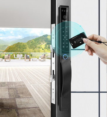 Glomarket Outdoor Electric Sleutelloze 3D gezichtsherkenning Tuya Digitale wachtwoordkaart Deur slot Waterdicht Vingerafdruk Smart Lock