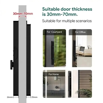 Glomarket Outdoor Waterdicht Ip68 Digitaal Elektronisch Tuya Slimme sloten Vingerafdruk Aluminium Staal Schuifglas Deur slot