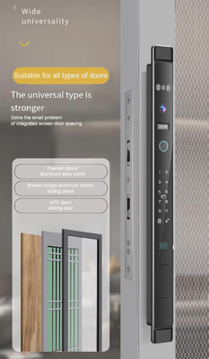 Glomarket 3D gezichtsherkenning Tuya Wifi Aluminium Schuifdeur slot Waterdicht Vingerafdruk Smart Digitaal slot Glas deur slot