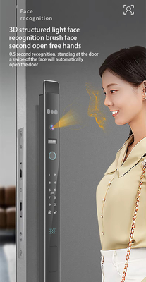 Glomarket Automatisch 3D Gezicht Smart Lock Met Camera Beveiliging Biometrische vingerafdruk Schuifdeur Tuya Smart Door Lock