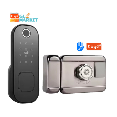 Glomarket Smart Home Waterdicht Smart Electric Rim Lock met Tuya APP Control WIFI Outdoor Gate Door Fingerprint Smart Lock