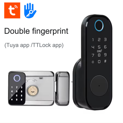 Glomarket Appartement Tuya Smart Door Lock Anti Theft Digitaal wachtwoord Ttlock App Control Gate Dubbel Smart Rim Fingerprint Lock