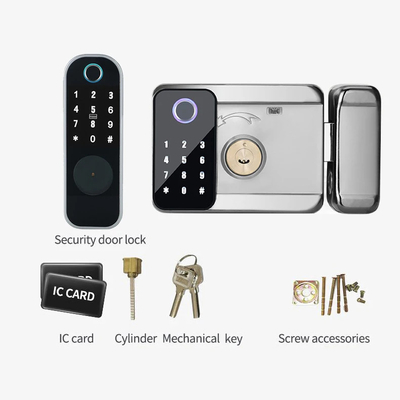 Glomarket Appartement Tuya Smart Door Lock Anti Theft Digitaal wachtwoord Ttlock App Control Gate Dubbel Smart Rim Fingerprint Lock