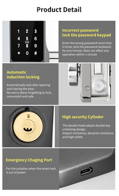 Glomarket Tuya Waterdicht Digitaal TTLock Afstandsloten Dubbelzijdig Vingerafdruk Smart Lock