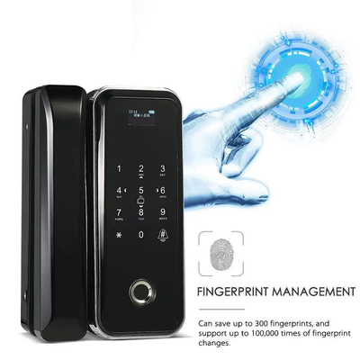 Glomarket Smart Tuya Wifi Glass Door Lock Vingerafdruk Digitaal toetsenbord wachtwoord slot Intelligente koppeling Remote ontgrendeling