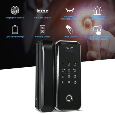 Glomarket Smart Tuya Wifi Glass Door Lock Vingerafdruk Digitaal toetsenbord wachtwoord slot Intelligente koppeling Remote ontgrendeling