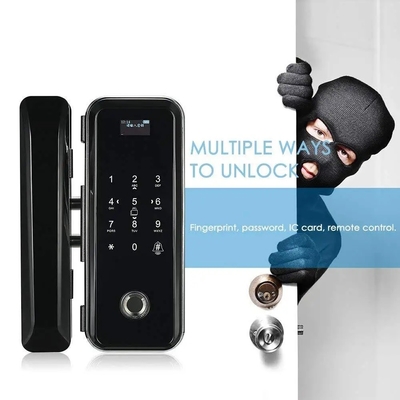 Glomarket Smart Tuya Wifi Glass Door Lock Vingerafdruk Digitaal toetsenbord wachtwoord slot Intelligente koppeling Remote ontgrendeling