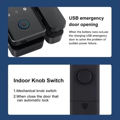Glomarket Tuya Smart Glass Door Lock Biometrische vingerafdruk BLE Smart Electronic Lock Voor kantoor Glasdeur