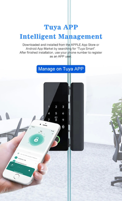 Glomarket Tuya Smart Glass Door Lock Biometrische vingerafdruk BLE Smart Electronic Lock Voor kantoor Glasdeur