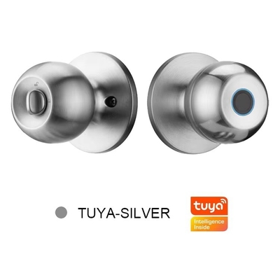 Glomarket Groothandel Intelligente ronde balknop slot Sleutelloos Smart Door Handle Lock Tuya App Control Smart Fingerprint Door Lock