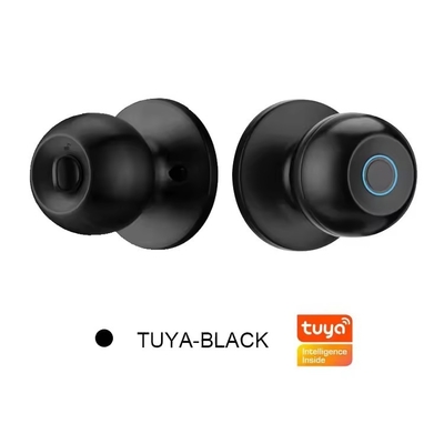 Glomarket Groothandel Intelligente ronde balknop slot Sleutelloos Smart Door Handle Lock Tuya App Control Smart Fingerprint Door Lock
