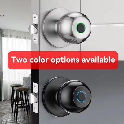 Glomarket Groothandel Intelligente ronde balknop slot Sleutelloos Smart Door Handle Lock Tuya App Control Smart Fingerprint Door Lock
