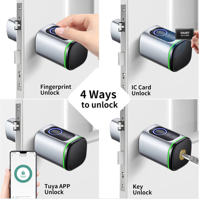Glomarket Home Smart Door Lock Ttlock Smart Fingerprint Card Sleutel Ontsluitbaar Verstelbare Cylinder Euro Smart Lock Tuya App Door Lock