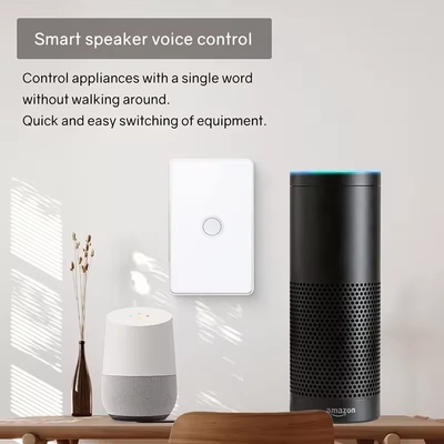 Glomarket Tuya Zigbee/wifi EU Tempered Glass Concave Button Touch Light Switch 1/2/3/4 Gang Wifi Wall Switch Werken met Google Alexa