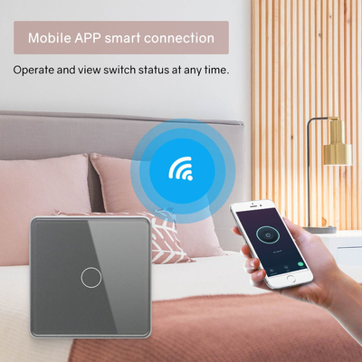 Glomarket Smart EU/UK 1-4Gang Wand Schakelaar WIFI/Zigbee Glass Panel Light Schakelaar Tuya Smart Schakelaar Met Google Alexa