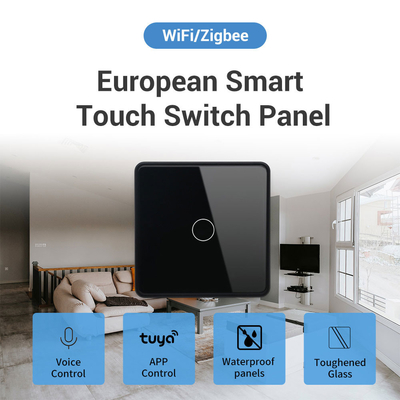 Glomarket Smart EU/UK 1-4Gang Wand Schakelaar WIFI/Zigbee Glass Panel Light Schakelaar Tuya Smart Schakelaar Met Google Alexa