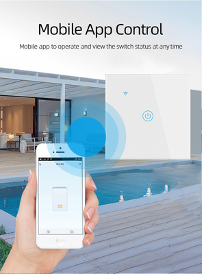 Glomarket EU 1/2/3/4 Gang Tuya Smart Switch Light Alexa Voice Control Touch Glass Wand Draadloze WiFi Elektrische Switch