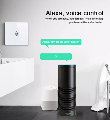 Glomarket Tuya Smart Glass Touch Button Wifi Smart Boiler Switch Alexa Voice Control EU Standaard Boiler Schakelaar