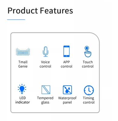 Slimme gordijnschakelaar WiFi/Zigbee Spraakbesturing Google Assistent Smart EU Standaard touchscreenschakelaar APP Garagedeurschakelaar