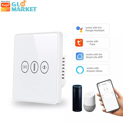 Slimme gordijnschakelaar WiFi/Zigbee Spraakbesturing Google Assistent Smart EU Standaard touchscreenschakelaar APP Garagedeurschakelaar