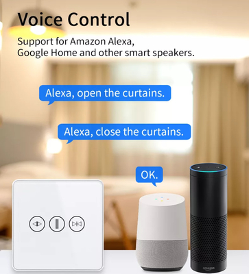 Slimme gordijnschakelaar WiFi/Zigbee Spraakbesturing Google Assistent Smart EU Standaard touchscreenschakelaar APP Garagedeurschakelaar