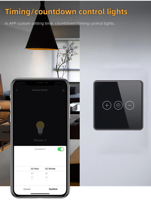 Van het de Schakelaar Draadloze Glas van Glomarkettuya Wifi het Slimme Licht van de Schakelaar Schemerigere WiFi van Crystal Panel Touch Wall Smart voor Smart Home