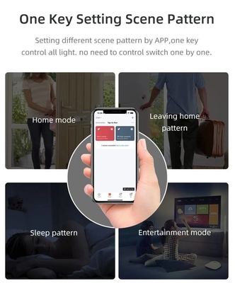 Van het de Schakelaar Draadloze Glas van Glomarkettuya Wifi het Slimme Licht van de Schakelaar Schemerigere WiFi van Crystal Panel Touch Wall Smart voor Smart Home