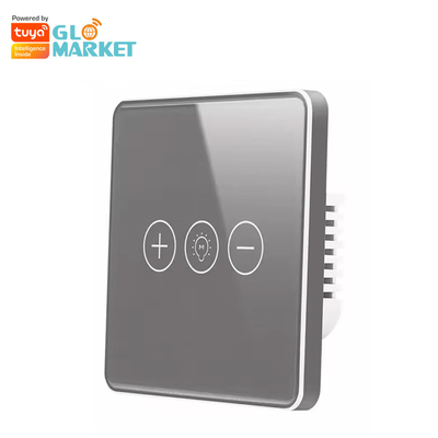 Van het de Schakelaar Draadloze Glas van Glomarkettuya Wifi het Slimme Licht van de Schakelaar Schemerigere WiFi van Crystal Panel Touch Wall Smart voor Smart Home