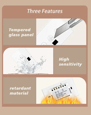 Glomarket Tuya Smart Wifi Plafondventilator Schakelaar Eu Standaard Glas Touch Wand App Afstandsbediening Elektrische ventilator snelheidsschakelaar