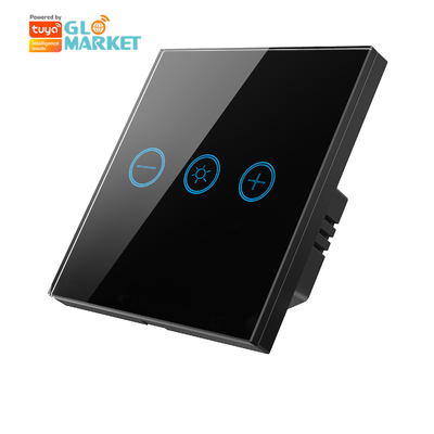 Glomarket Glas touchpaneel Tuya Wifi gloeilamp Draadloos afstandsbediening Light Dimmer Touch Switch Smart Voor gloeilampen