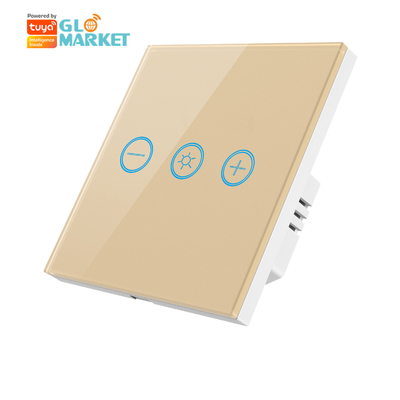 Glomarket Glas touchpaneel Tuya Wifi gloeilamp Draadloos afstandsbediening Light Dimmer Touch Switch Smart Voor gloeilampen