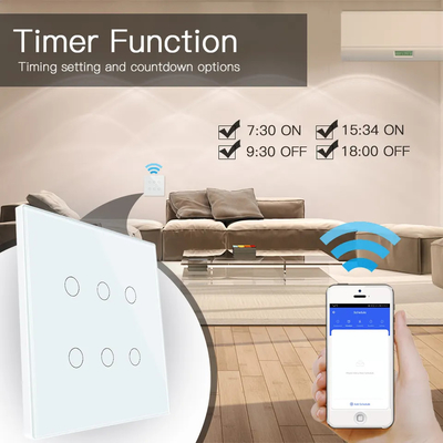 Glomarket Smart Wifi Brazilië 118*124 Switch Werken met Google Alexa Assistant Tuya Smart Light Switch voor thuis