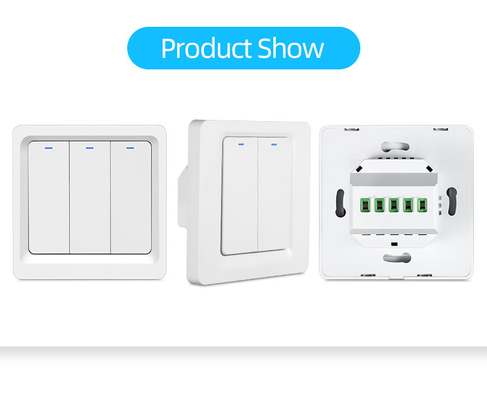Glomarket Tuya WiFi Zigbee Smart Light Switch Push Button Wall Switch 1/2/3 Gang Werken met Alexa Google Home