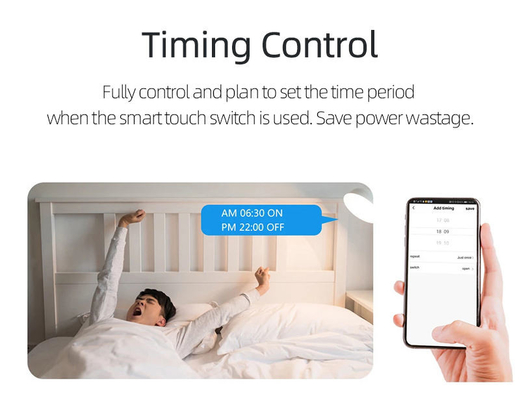 Glomarket Tuya WiFi Zigbee Smart Light Switch Push Button Wall Switch 1/2/3 Gang Werken met Alexa Google Home