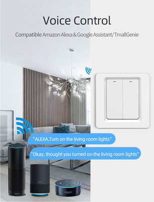 Glomarket Tuya WiFi Zigbee Smart Light Switch Push Button Wall Switch 1/2/3 Gang Werken met Alexa Google Home